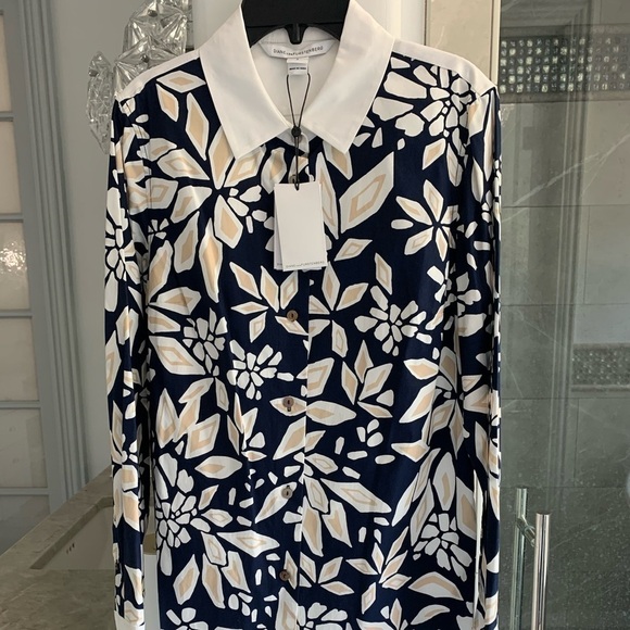 Diane Von Furstenberg Tops - DVF Combo Long Sleeve Shirt